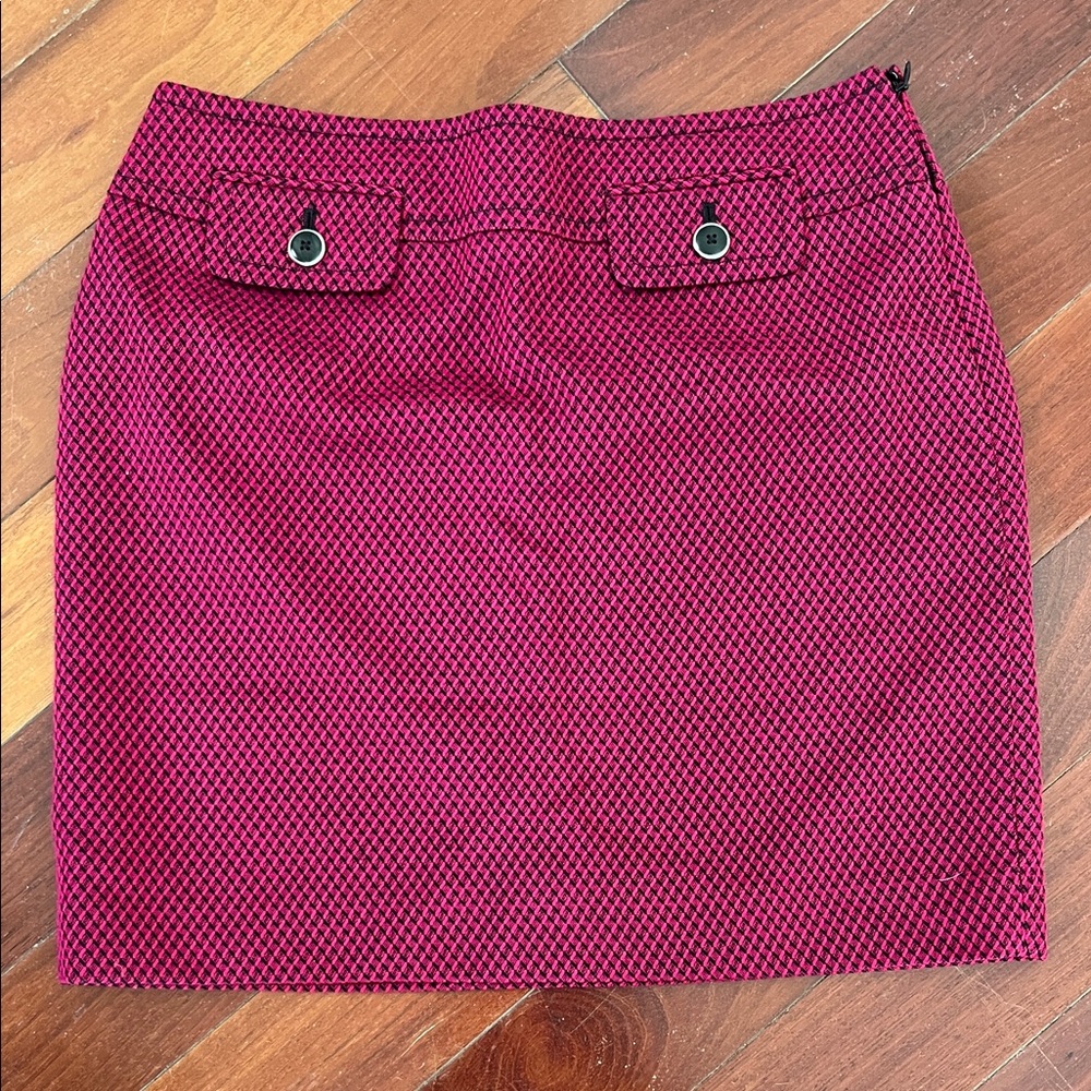 LOFT Fuchsia Textured Pencil Skirt